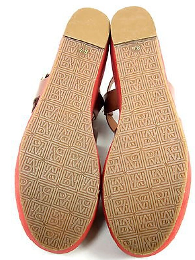 Pre-owned Pour La Victoire , Noele Platform Sandal, Womens, Cognac/ Red, Us 8.5m, Euro 38.5