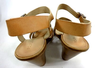 Pre-owned Pour La Victoire , Ivania Wedge Sandal, Saddle Brown, Women, Us Size 8 M, Eur 38