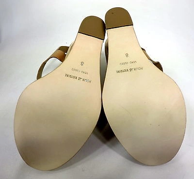 Pre-owned Pour La Victoire , Ivania Wedge Sandal, Saddle Brown, Women, Us Size 8 M, Eur 38