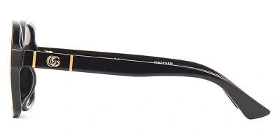 Pre-owned Gucci Gg1068sa-001-57 Black Sunglasses In Gray