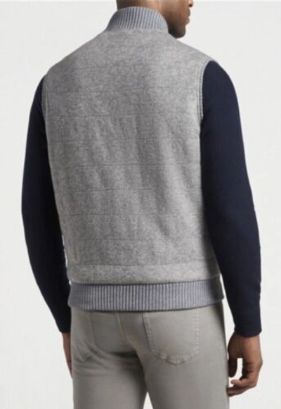 Pre-owned Peter Millar Men's Crown Flex-fleece Vest Size Xl. Grey $448. In Gray