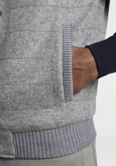 Pre-owned Peter Millar Men's Crown Flex-fleece Vest Size Xl. Grey $448. In Gray