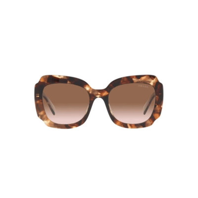 Pre-owned Prada Pr 16ys - 01r0a6 Havana-brown Gradient Lens Sunglasses 52mm Authentic