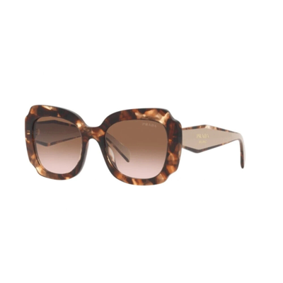 Pre-owned Prada Pr 16ys - 01r0a6 Havana-brown Gradient Lens Sunglasses 52mm Authentic
