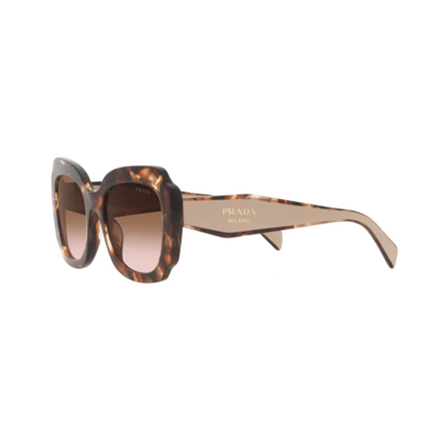 Pre-owned Prada Pr 16ys - 01r0a6 Havana-brown Gradient Lens Sunglasses 52mm Authentic