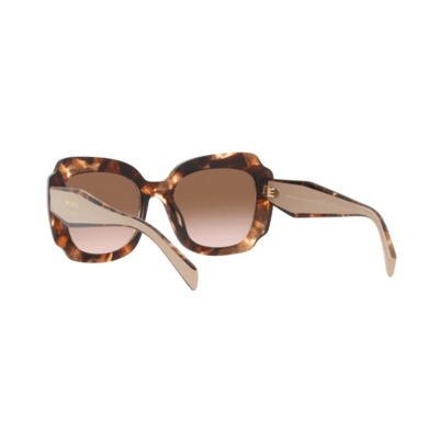 Pre-owned Prada Pr 16ys - 01r0a6 Havana-brown Gradient Lens Sunglasses 52mm Authentic