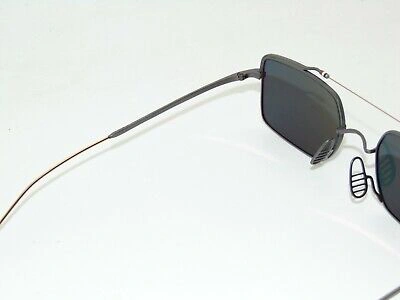 Pre-owned Thom Browne Tbs909-49-04 Blk-gld Black Iron/gold Authentic Sunglasses In Gray