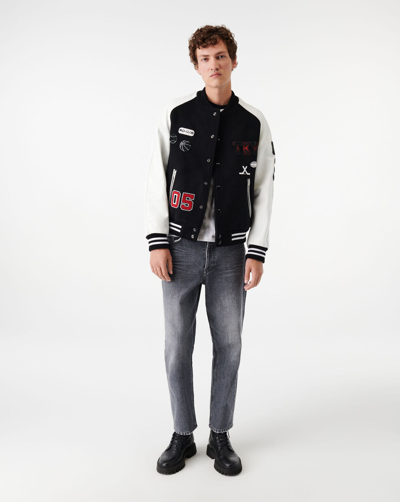 Shop Iro Dave Two-toned Bomber Jacket In Black/white