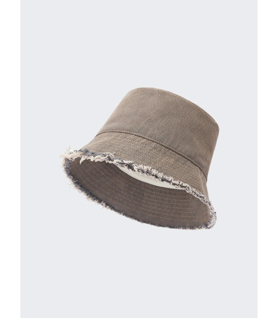 Shop Loewe Frayed Bucket Hat Brown