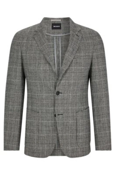 Stiptheid Weggegooid bescherming Hugo Boss Slim-fit Jacket In Checked Performance-stretch Fabric In Grey |  ModeSens