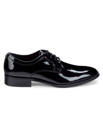 Shop Kenneth Cole New York Men's Tola Patent Leather Derby Shoes In Black