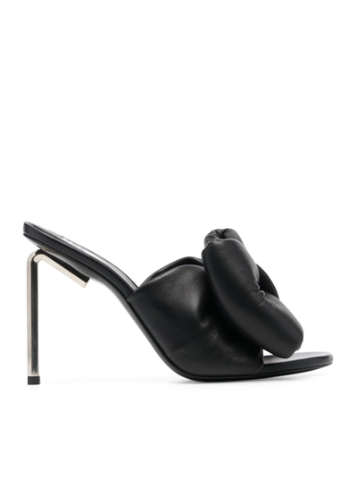 Shop Off-white Allen Bow-embellished Sandals In Black