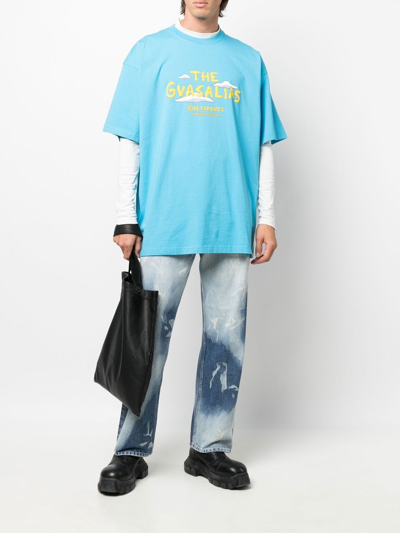 Shop Vetements T-shirts And Polos Clear Blue