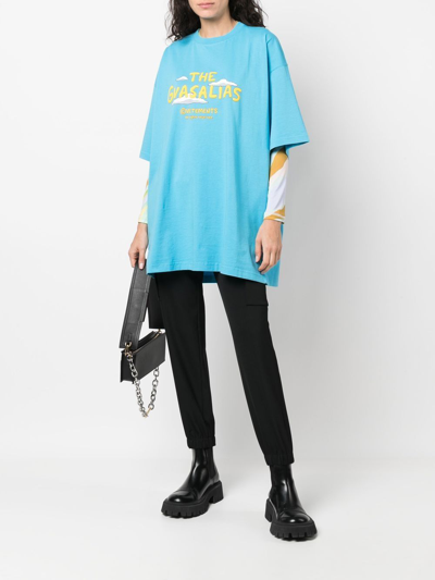 Shop Vetements T-shirts And Polos Clear Blue