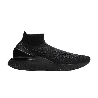 Pre-owned Nike Rise React Flyknit 'triple Black'