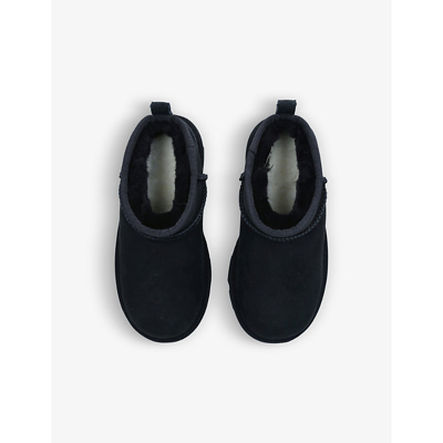 Ugg Classic Ultra Mini Sheepskin Ankle Boots 7-10 Yea In Black