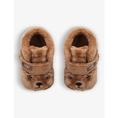 Shop Ugg Brown Bixbee Bear Faux-fur Booties 6-12 Months
