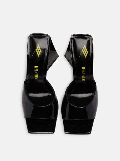 Attico Devon 85mm Patent-leather Mules In Black