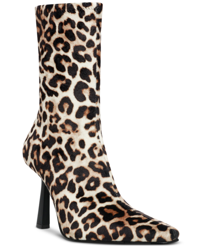 Shop Steve Madden Women's Vakay Sock Booties In Leopard