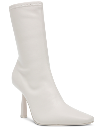 Shop Steve Madden Women's Vakay Sock Booties In Bone