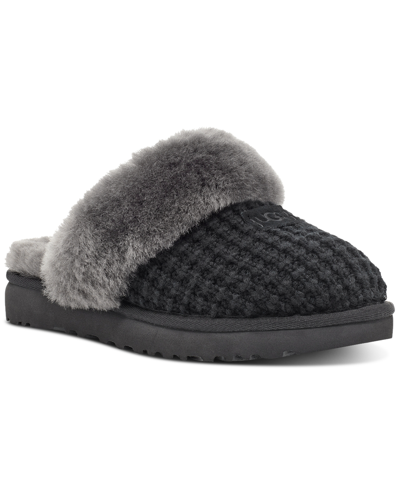 Shop Ugg Women's Cozy Faux-shearling Slippers In Black