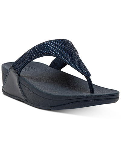 Shop Fitflop Women's Lulu Embellished Sandals In Midnight Navy