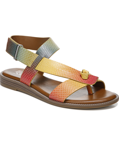 Shop Franco Sarto Women's Glenni Hidden Adjustable Strap Flat Sandals In Rainbow Faux Leather