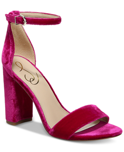 Shop Sam Edelman Women's Yaro Dress Sandals Women's Shoes In Raspberry Velvet