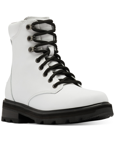 Shop Sorel Lennox Lace-up Boots Women's Shoes In White/black