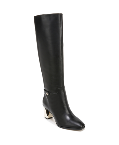 Shop Franco Sarto Tiera-high High Shaft Boots Women's Shoes In Black Leather