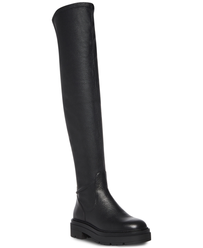 Shop Steve Madden Women's Industry Over-the-knee Lug-sole Boots In Black