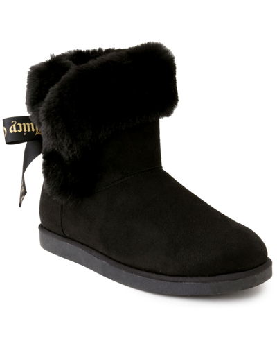 Shop Juicy Couture Women's King Winter Boots Women's Shoes In Black Suede/faux Fur