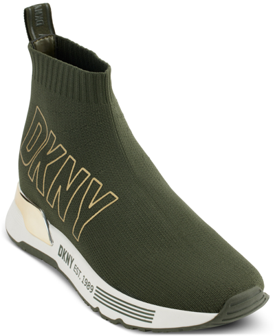 Dkny Women's Nona Sock Sneakers In Green | ModeSens