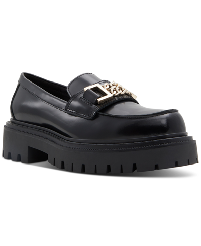 Shop Aldo Biglane Lug-sole Loafers In Black