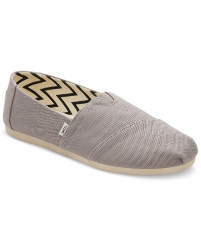 Shop Toms Women's Alpargata Recycled Slip-on Flats In Morning Dove Gray Recycled Canvas
