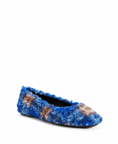 Shop Katy Perry Women's The Evie Cozy Ballet Square Toe Flats In Blue Multi
