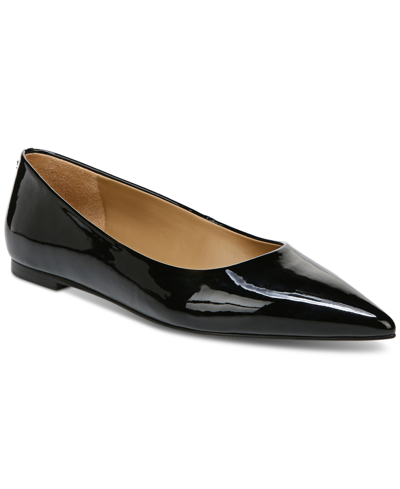 Shop Sam Edelman Women's Wanda Pointed Toe Flats Women's Shoes In Black Patent