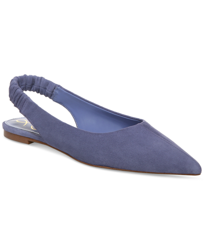Shop Sam Edelman Women's Whitney Slingback Flats Women's Shoes In Dusty Violet Suede