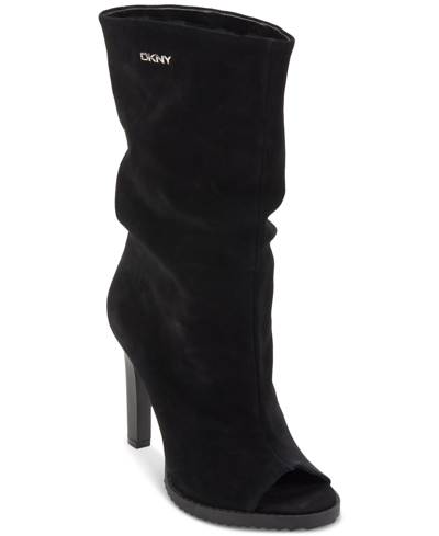Shop Dkny Blade Dress Boots In Black