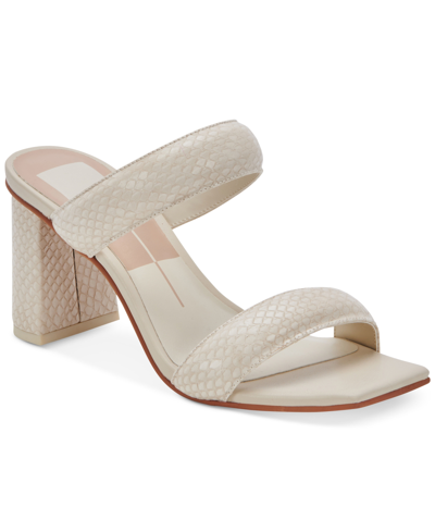Shop Dolce Vita Women's Pascoe Two-band Sandals Women's Shoes In Ivory Embossed