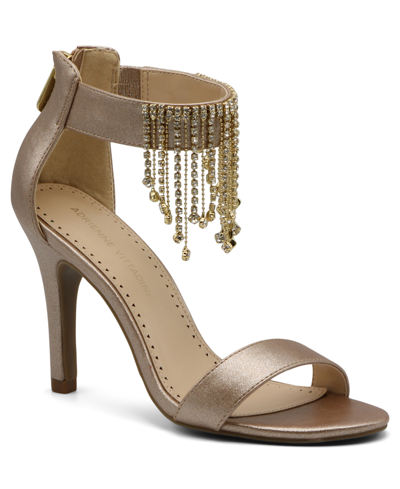 Shop Adrienne Vittadini Women's Gala-1 Jeweled Dress Sandals Women's Shoes In Champagne