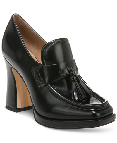 Shop Sam Edelman Women's Jed Tasseled Platform Loafers Women's Shoes In Shiny Box Black