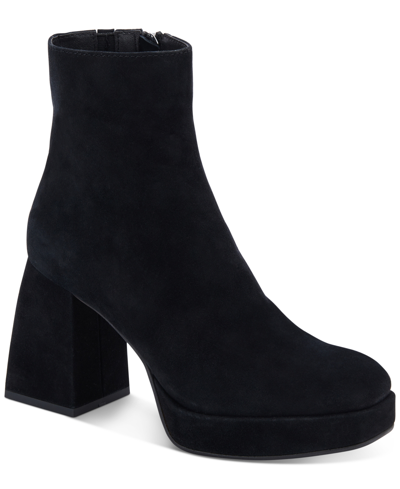 Shop Dolce Vita Women's Ulyses Block-heel Dress Booties Women's Shoes In Black Suede