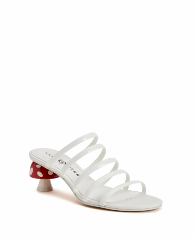 Shop Katy Perry Women's The Cremini Slip-on Round Toe Strappy Mushroom Heel Dress Sandals In Optic White