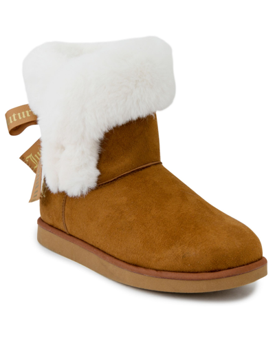 Shop Juicy Couture Women's King Winter Boots Women's Shoes In Brown Suede/faux Fur