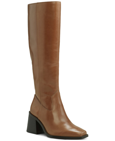 Shop Vince Camuto Sangeti Snip-toe Riding Boots Women's Shoes In Spice