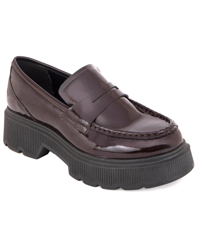 Shop Kenneth Cole New York Women's Marge Lug Sole Loafers In Bordeaux