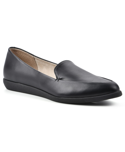 Shop Cliffs By White Mountain Women's Mint Loafers Shoe In Black Smooth