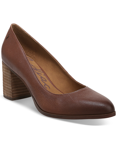 Shop Zodiac Women's Gloria Block-heel Pumps In Cognac Leather