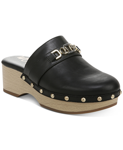 Shop Sam Edelman Women's Kaye Studded Wooden Platform Clogs Women's Shoes In Black